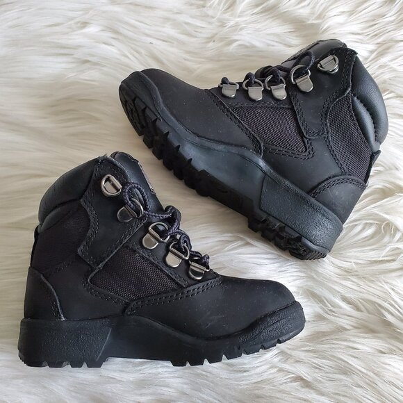 Timberland Black Toddler Waterproof Cushioned Field Boot SZ 9 - Picture 3 of 12
